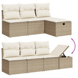 vidaXL 7-delige Loungeset met kussens poly rattan zwart