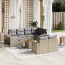 vidaXL 11-delige Loungeset met kussens poly rattan zwart