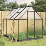 vidaXL Tuinkas met basisframe 224x169x202 cm aluminium zilverkleurig