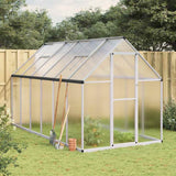 vidaXL Tuinkas met basisframe 224x169x202 cm aluminium zilverkleurig