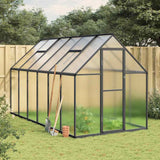 vidaXL Tuinkas met basisframe 224x169x202 cm aluminium zilverkleurig