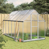 vidaXL Tuinkas met basisframe 224x169x202 cm aluminium zilverkleurig