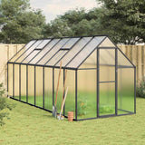 vidaXL Tuinkas met basisframe 224x169x202 cm aluminium zilverkleurig