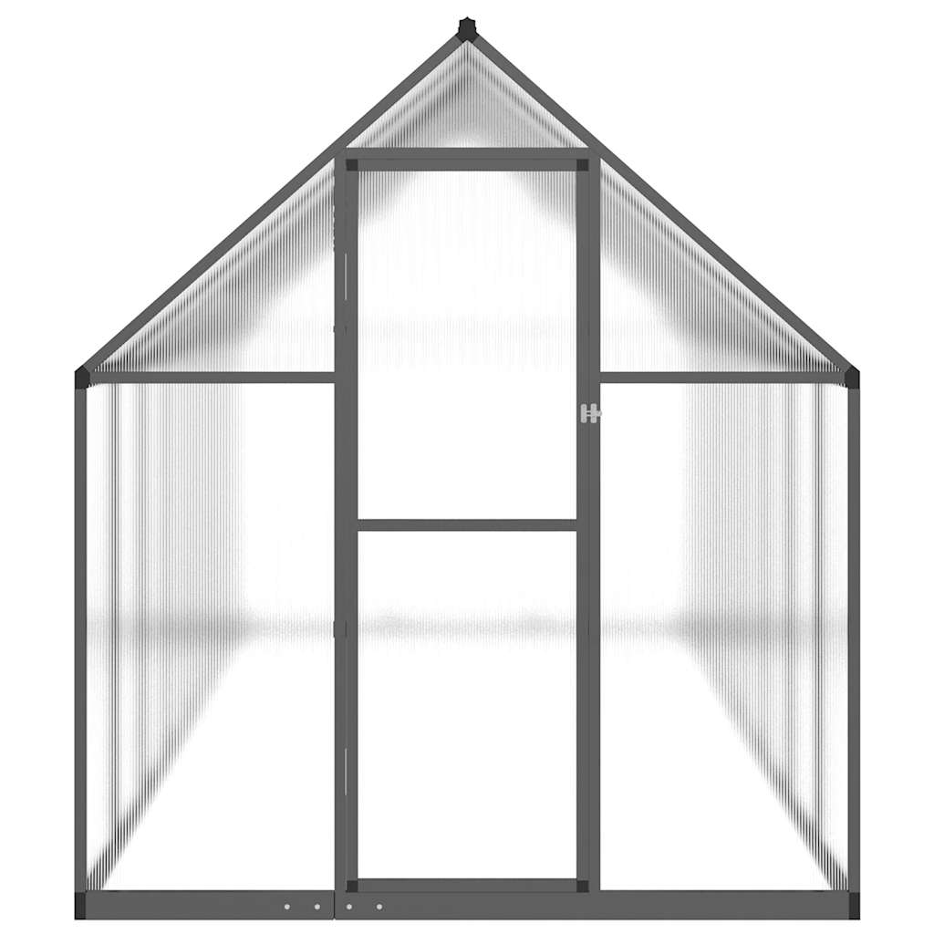 vidaXL Tuinkas met basisframe 224x169x202 cm aluminium zilverkleurig