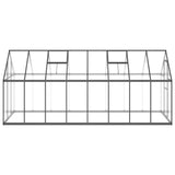 vidaXL Tuinkas met basisframe 224x169x202 cm aluminium zilverkleurig