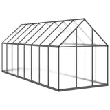vidaXL Tuinkas met basisframe 224x169x202 cm aluminium zilverkleurig