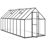 vidaXL Tuinkas met basisframe 224x169x202 cm aluminium zilverkleurig