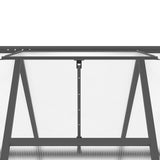 vidaXL Tuinkas met basisframe 224x169x202 cm aluminium zilverkleurig
