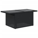 vidaXL 7-delige Loungeset met kussens poly rattan zwart