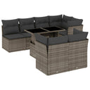 vidaXL 8-delige Loungeset met kussens poly rattan zwart