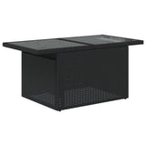 vidaXL 5-piece Lounge Set with Cushions Poly Rattan Black