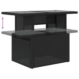 vidaXL 5-piece Lounge Set with Cushions Poly Rattan Black