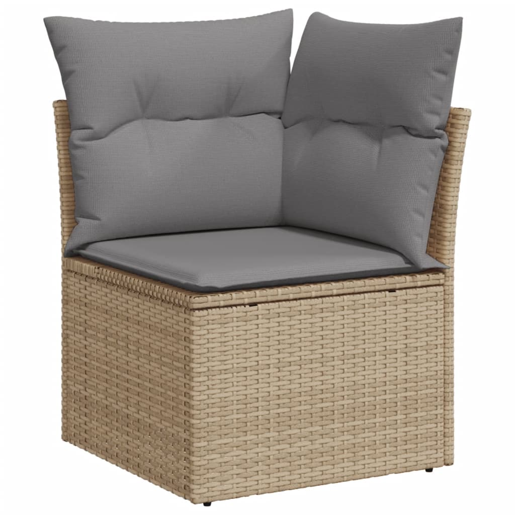 vidaXL 9-delige Loungeset met kussens poly rattan zwart