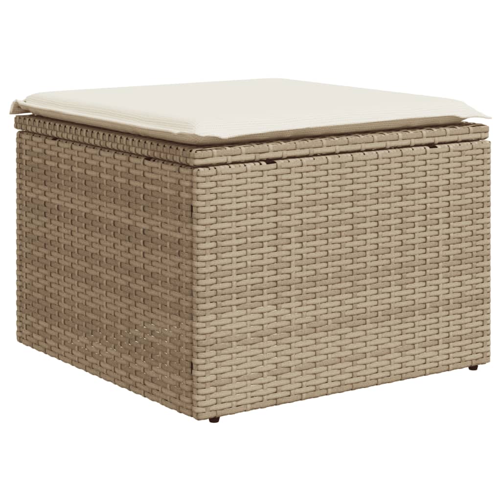 vidaXL 9-delige Loungeset met kussens poly rattan zwart