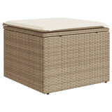 vidaXL 9-delige Loungeset met kussens poly rattan zwart