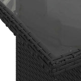vidaXL 11-delige Loungeset met kussens poly rattan zwart