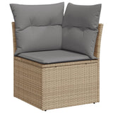 vidaXL 11-Piece Lounge Set with Cushions Poly Rattan Black