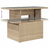 vidaXL 11-Piece Lounge Set with Cushions Poly Rattan Black