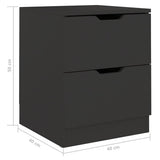 vidaXL Nachtkastjes 2 st 40x40x50 cm bewerkt hout wit