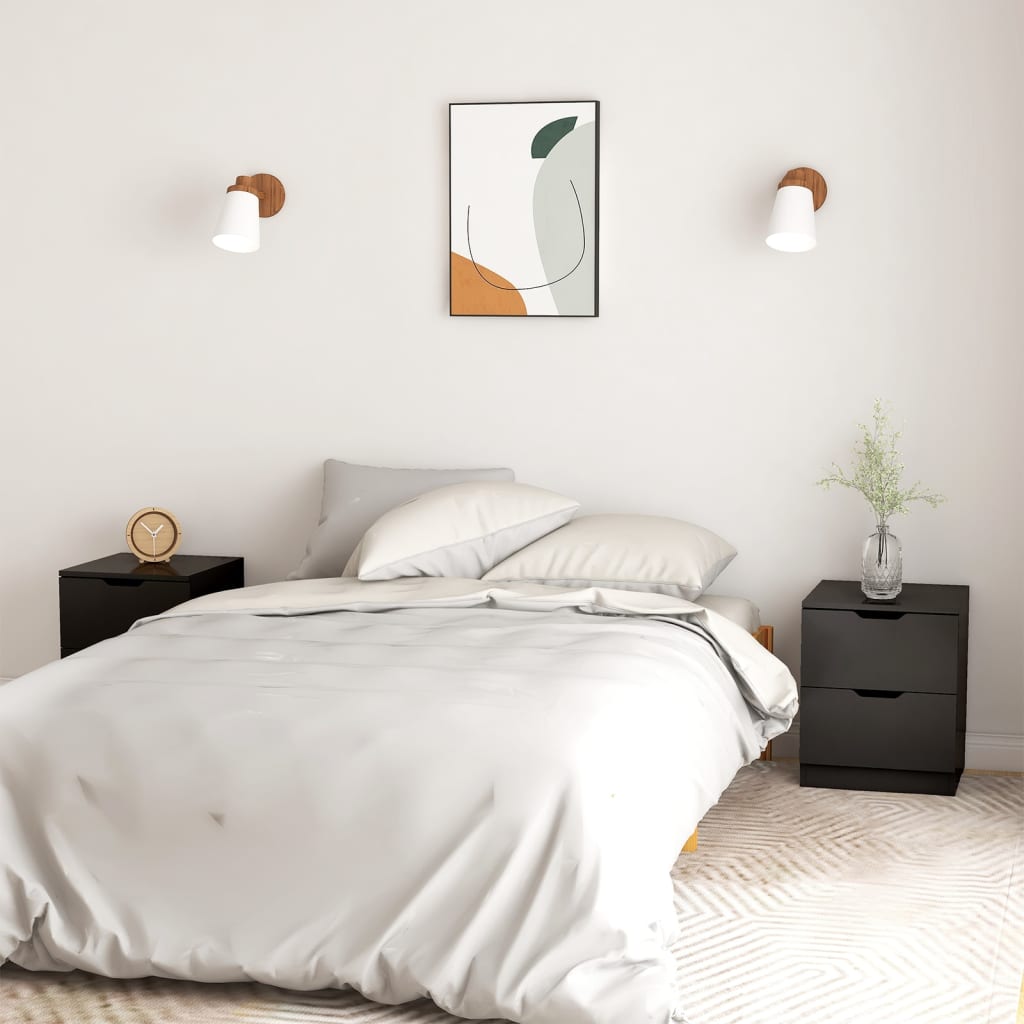 vidaXL Nachtkastjes 2 st 40x40x50 cm bewerkt hout wit