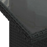 vidaXL 7-delige Loungeset met kussens poly rattan zwart