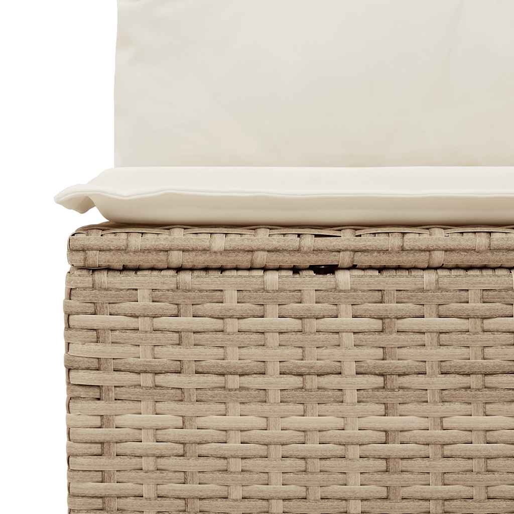 vidaXL 9-delige Loungeset met kussens poly rattan zwart