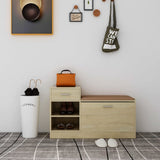 vidaXL Shoe Bench 94.5x31x57 cm Engineered Wood White