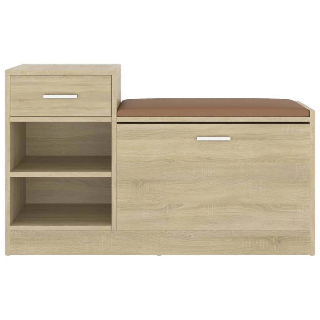 vidaXL Shoe Bench 94.5x31x57 cm Engineered Wood White