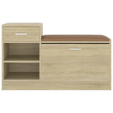 vidaXL Shoe Bench 94.5x31x57 cm Engineered Wood White