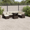 vidaXL 9-piece Poly Rattan Lounge Set with Cushions Black