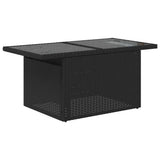 vidaXL 10-Piece Lounge Set with Cushions Poly Rattan Black