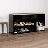 vidaXL Schoenenbank met kussen 104x30x49 cm bewerkt hout wit