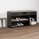 vidaXL Schoenenbank met kussen 104x30x49 cm bewerkt hout wit