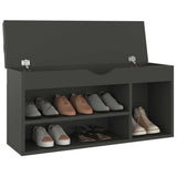 vidaXL Schoenenbank met kussen 104x30x49 cm bewerkt hout wit