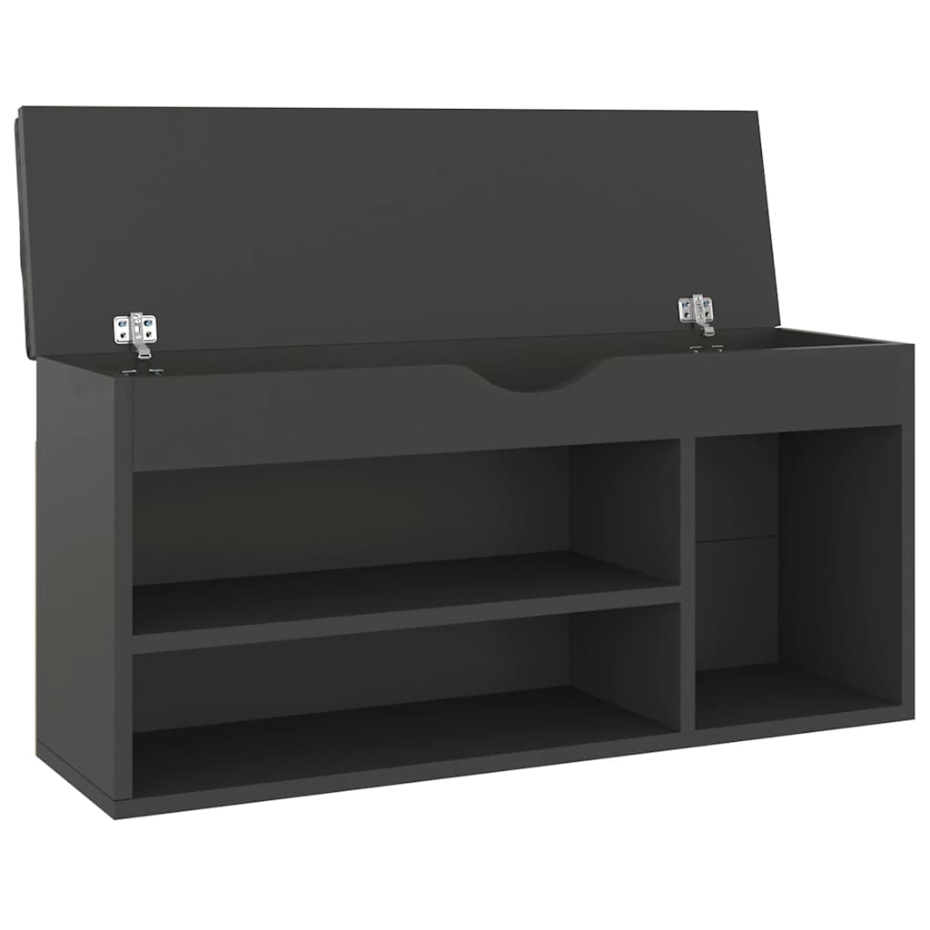 vidaXL Schoenenbank met kussen 104x30x49 cm bewerkt hout wit