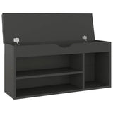 vidaXL Schoenenbank met kussen 104x30x49 cm bewerkt hout wit