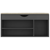 vidaXL Schoenenbank met kussen 104x30x49 cm bewerkt hout wit