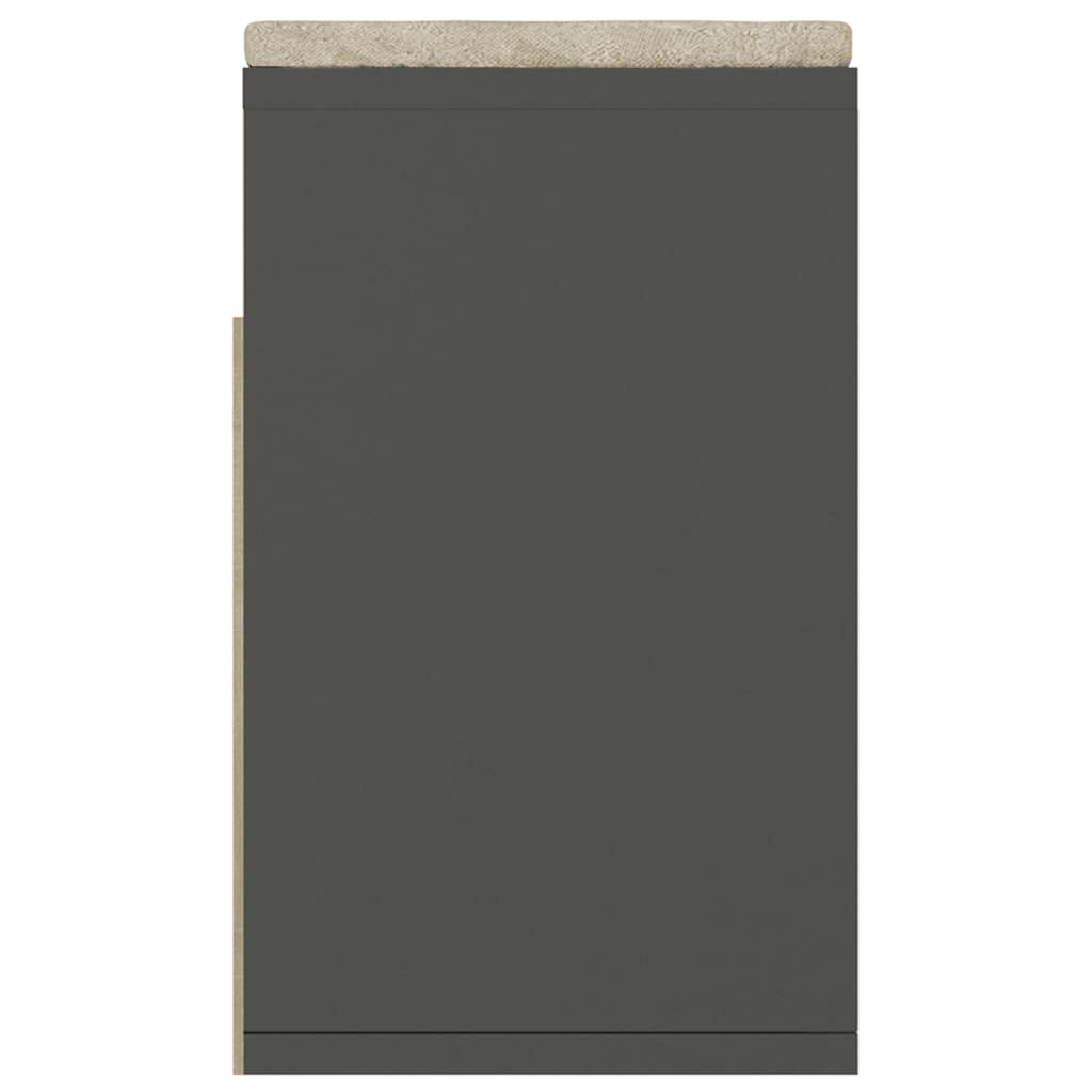 vidaXL Schoenenbank met kussen 104x30x49 cm bewerkt hout wit