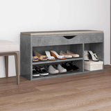 vidaXL Schoenenbank met kussen 104x30x49 cm bewerkt hout wit