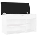 vidaXL Shoe Bench with Cushion 80x30x47 cm Engineered Wood White