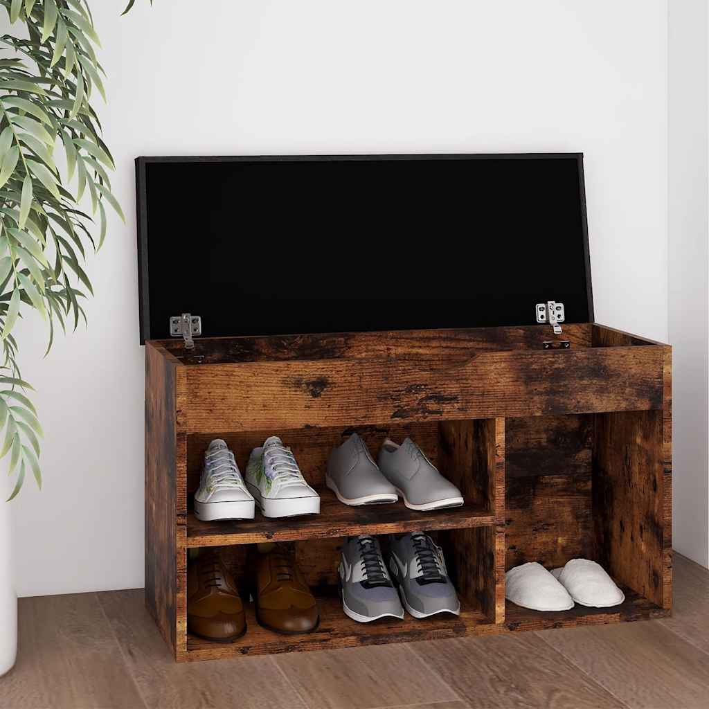 vidaXL Shoe Bench with Cushion 80x30x47 cm Engineered Wood White