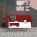 vidaXL Salontafel 100x49,5x43 cm bewerkt hout wit