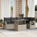 vidaXL 6-Piece Lounge Set with Cushions Poly Rattan Black