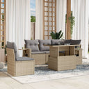 vidaXL 6-piece Lounge Set with Cushions Poly Rattan Black