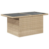 vidaXL 7-Piece Lounge Set with Cushions Poly Rattan Black