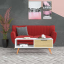 vidaXL Salontafel 100x49,5x43 cm bewerkt hout wit