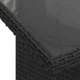 vidaXL 7-Piece Lounge Set with Cushions Poly Rattan Black