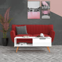 vidaXL Salontafel 100x49,5x43 cm bewerkt hout wit