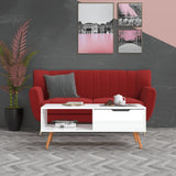 vidaXL Salontafel 100x49,5x43 cm bewerkt hout wit