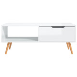 vidaXL Salontafel 100x49,5x43 cm bewerkt hout wit
